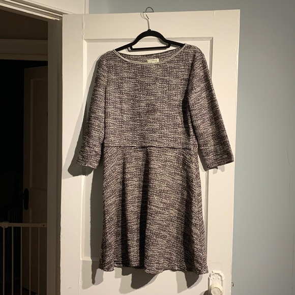 Max Studio long sleeve textured dress with braided detailing - Picture 12 of 12